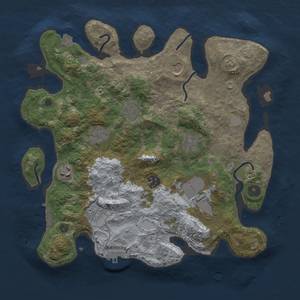 Thumbnail Rust Map: Procedural Map, Size: 3500, Seed: 2100702436, 17 Monuments