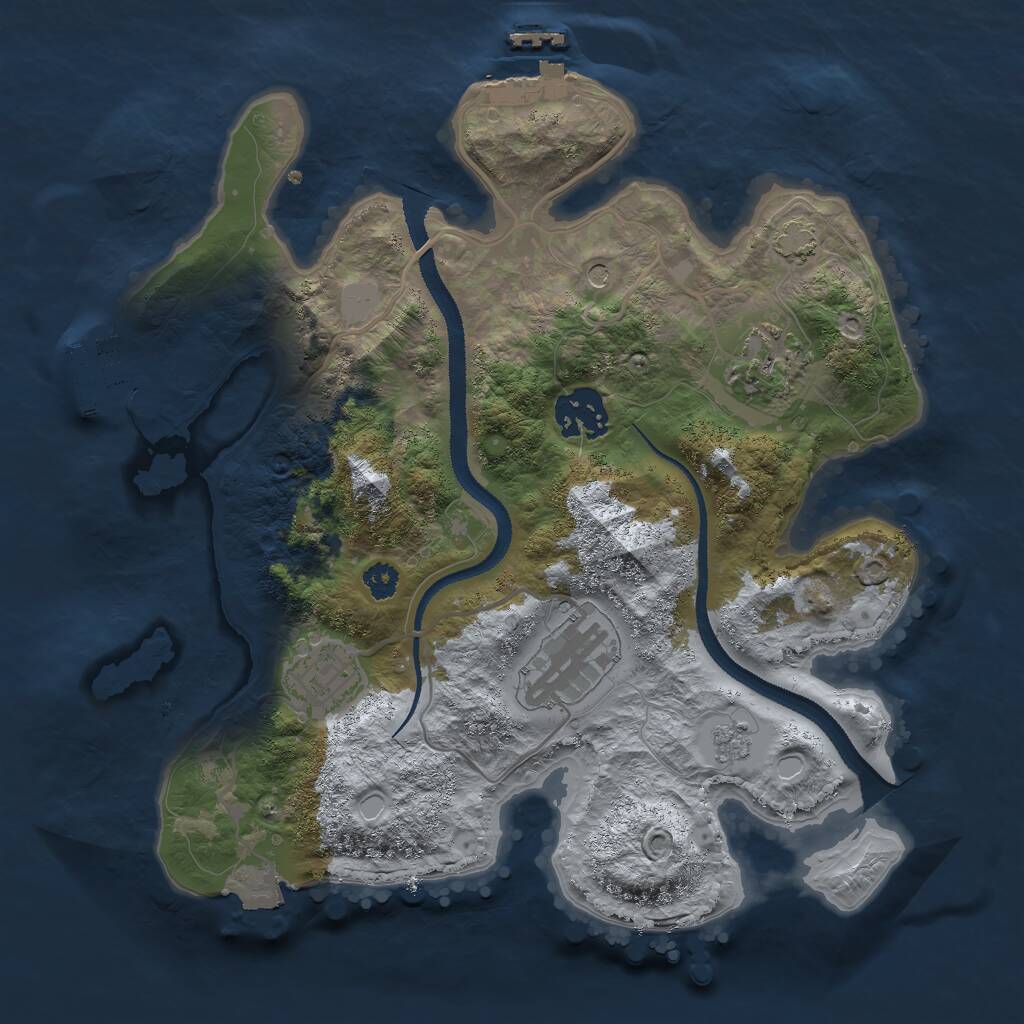 Rust Map: Procedural Map, Size: 2900, Seed: 310432758, 10 Monuments