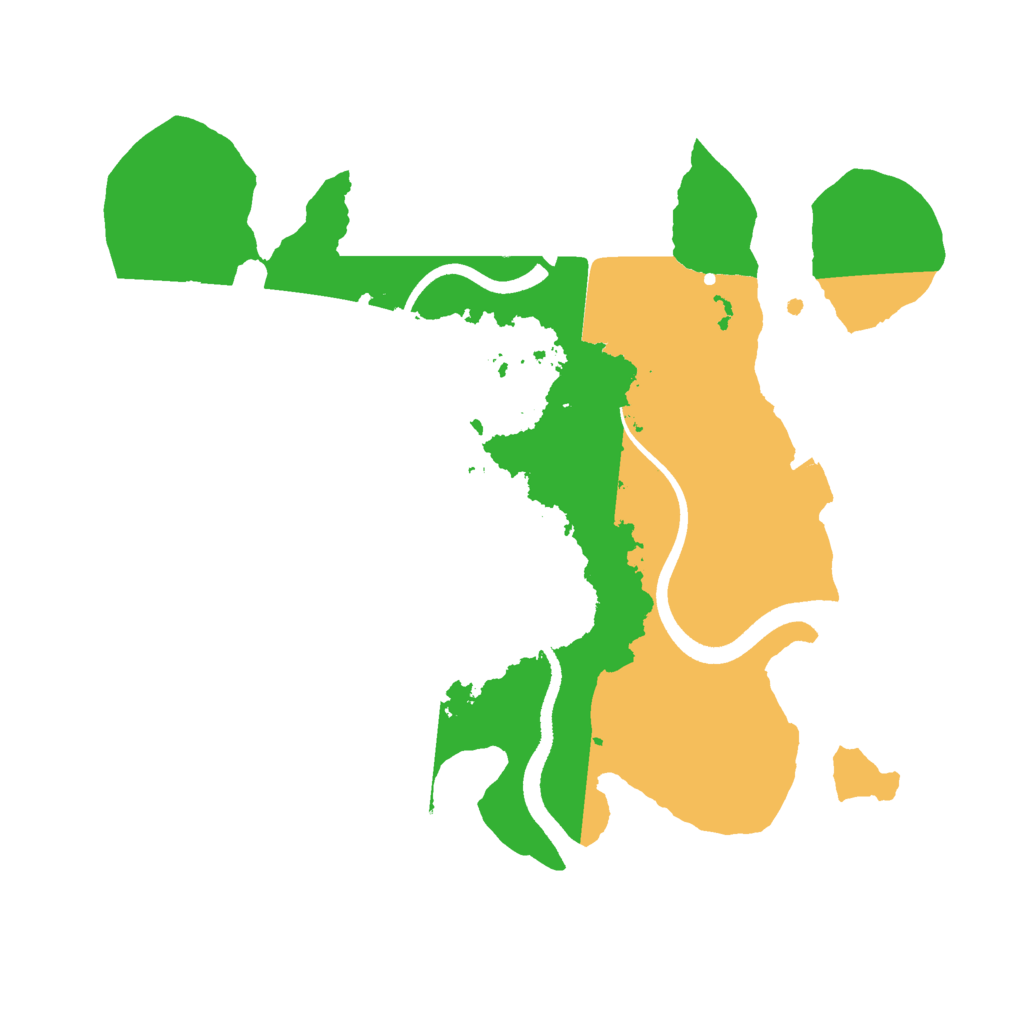 Biome Rust Map: Procedural Map, Size: 2500, Seed: 199459576