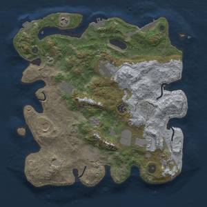 Thumbnail Rust Map: Procedural Map, Size: 3500, Seed: 87930274, 18 Monuments