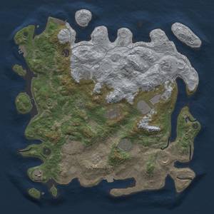 Thumbnail Rust Map: Procedural Map, Size: 4000, Seed: 84184165, 18 Monuments