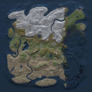 Thumbnail Rust Map: Procedural Map, Size: 4250, Seed: 27628760, 14 Monuments