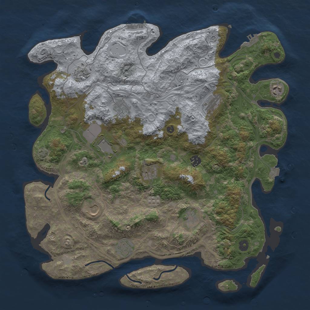 Rust Map: Procedural Map, Size: 4250, Seed: 27628760, 19 Monuments