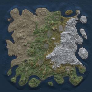 Thumbnail Rust Map: Procedural Map, Size: 4300, Seed: 6969526, 19 Monuments