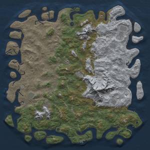 Thumbnail Rust Map: Procedural Map, Size: 6000, Seed: 177206, 19 Monuments