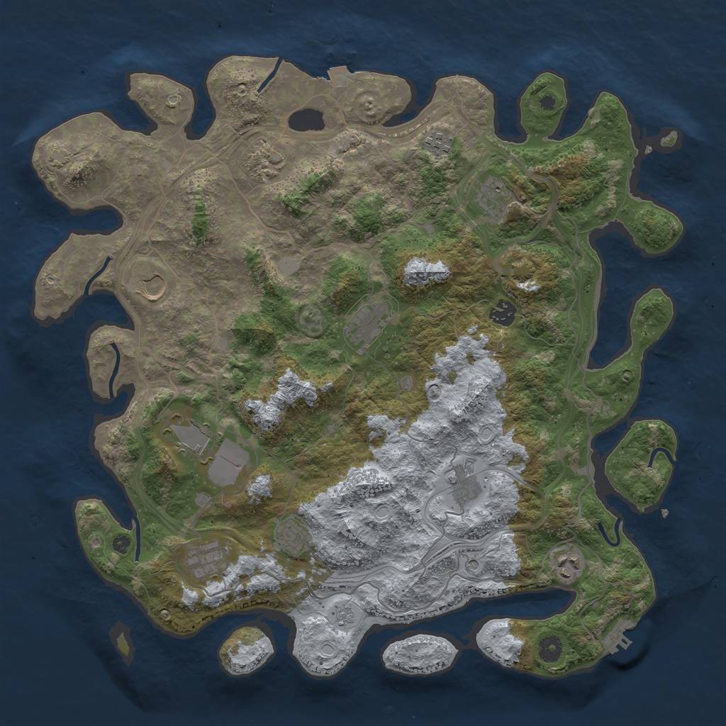 Rust Map: Procedural Map, Size: 4250, Seed: 1425822853, 18 Monuments