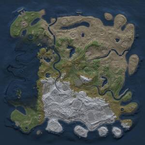 Thumbnail Rust Map: Procedural Map, Size: 4500, Seed: 910879368, 17 Monuments