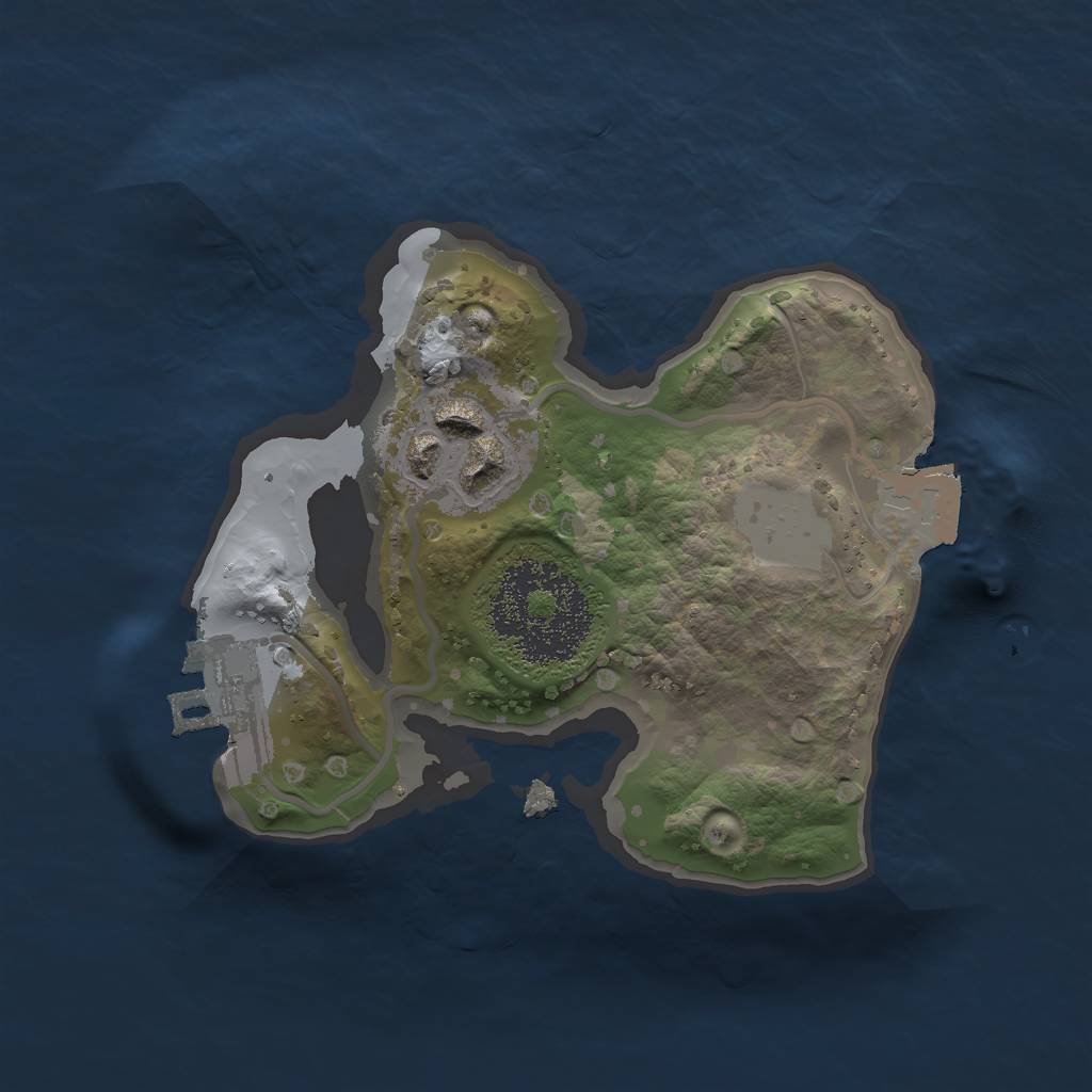 Rust Map: Procedural Map, Size: 1600, Seed: 602080747, 5 Monuments