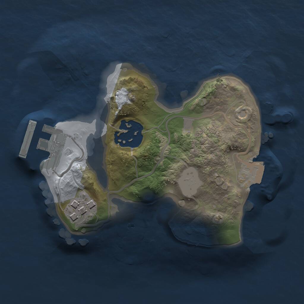 Rust Map: Procedural Map, Size: 1600, Seed: 602080747, 4 Monuments