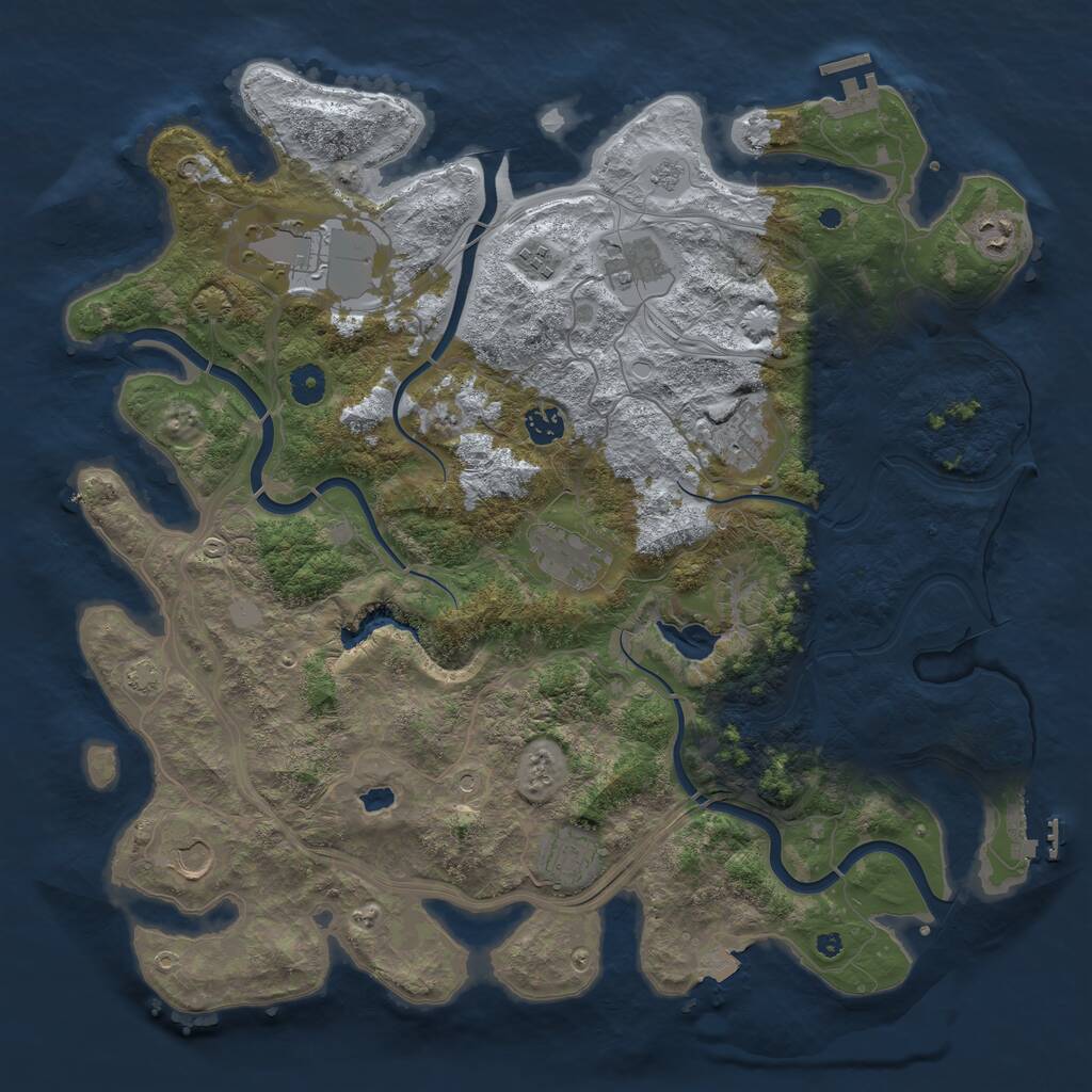 Rust Map: Procedural Map, Size: 4250, Seed: 251280300, 15 Monuments