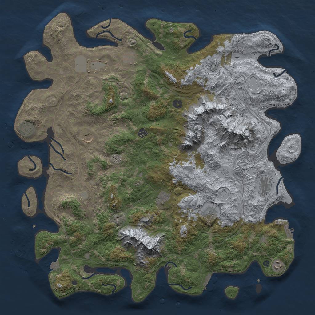 Rust Map: Procedural Map, Size: 5000, Seed: 804821572, 19 Monuments