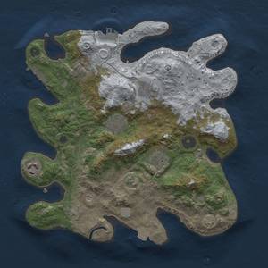 Thumbnail Rust Map: Procedural Map, Size: 3000, Seed: 309503193, 12 Monuments