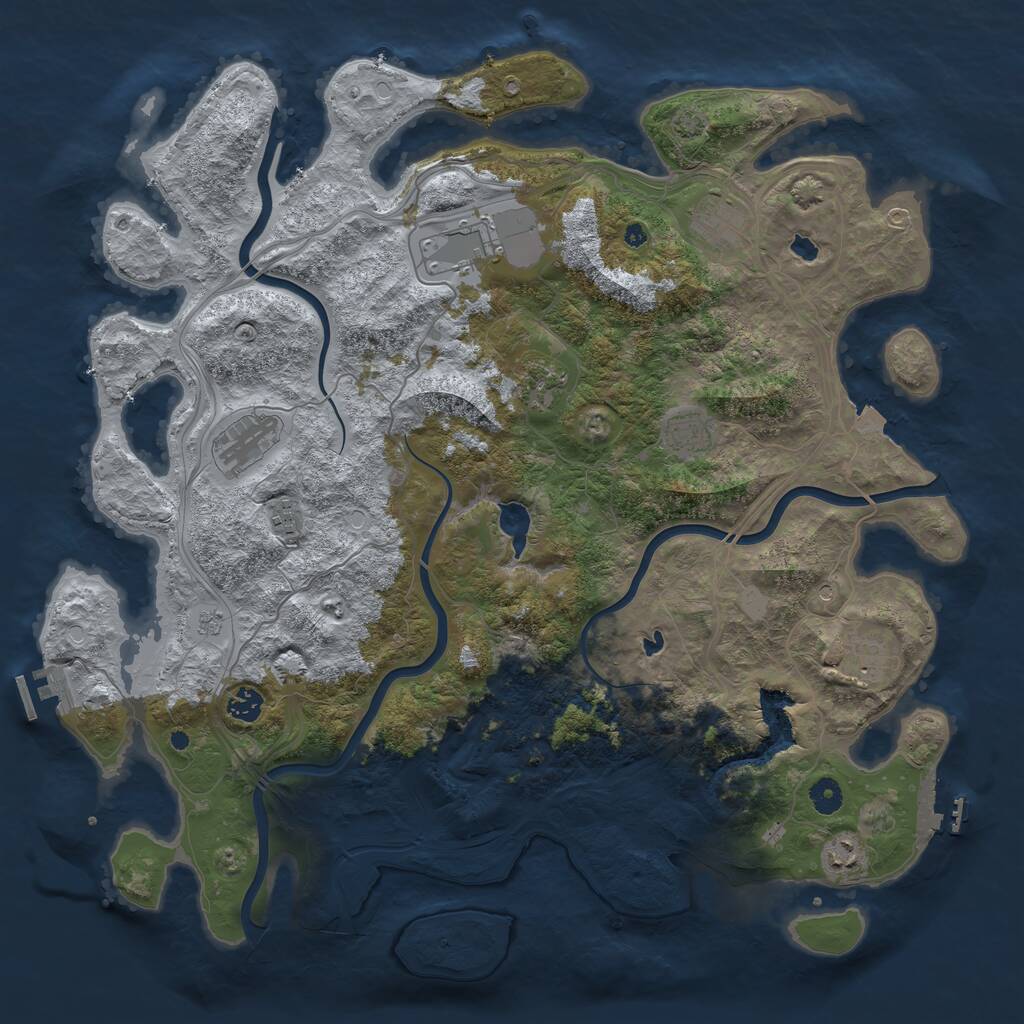 Rust Map: Procedural Map, Size: 4500, Seed: 54604356, 15 Monuments