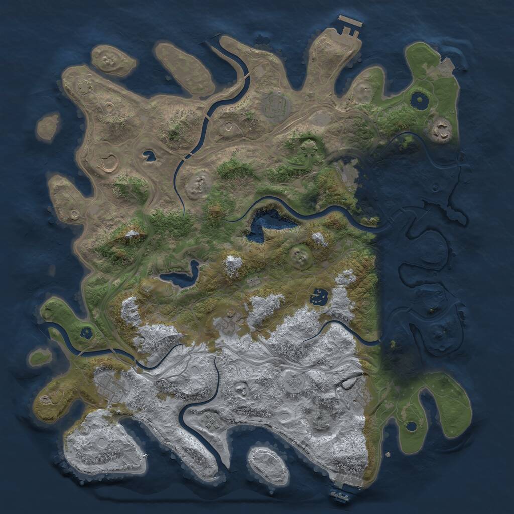 Rust Map: Procedural Map, Size: 4250, Seed: 29251, 15 Monuments