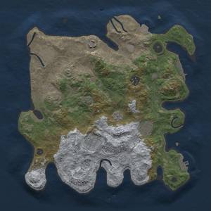 Thumbnail Rust Map: Procedural Map, Size: 3300, Seed: 1525930199, 15 Monuments