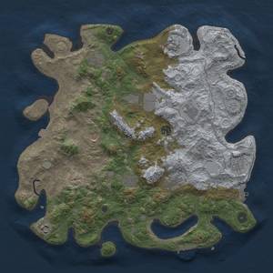 Thumbnail Rust Map: Procedural Map, Size: 4000, Seed: 383575379, 19 Monuments