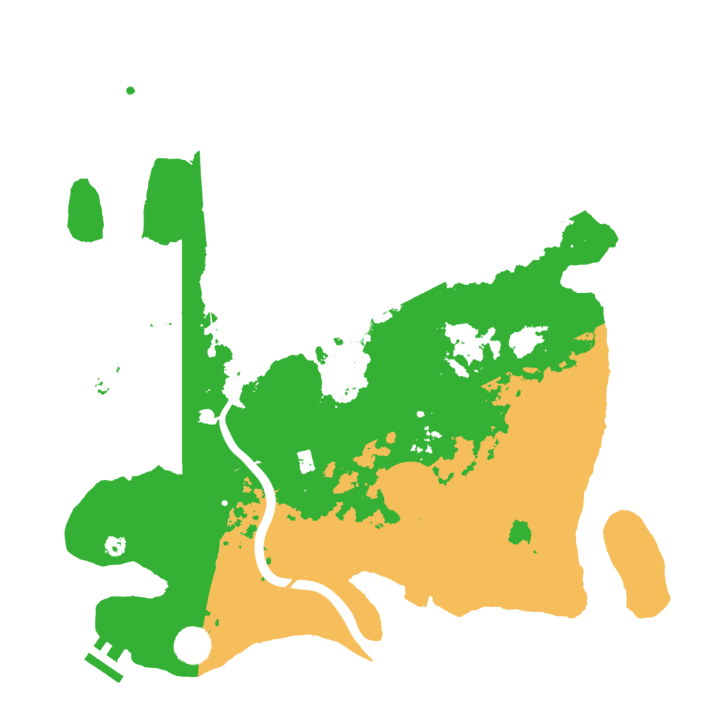 Biome Rust Map: Procedural Map, Size: 3500, Seed: 984840584