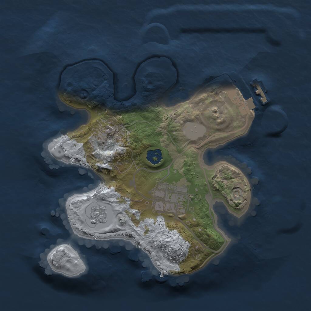 Rust Map: Procedural Map, Size: 1970, Seed: 3242421, 4 Monuments