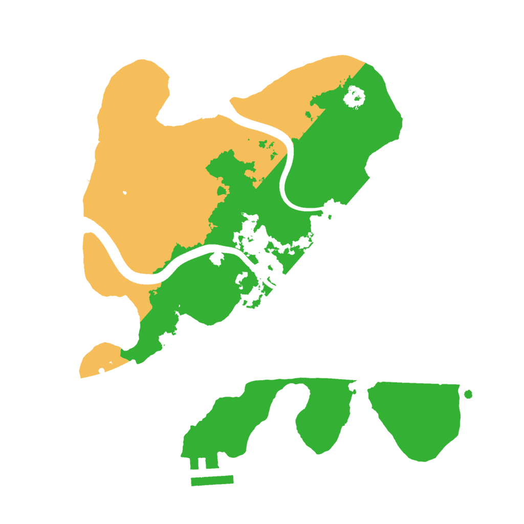Biome Rust Map: Procedural Map, Size: 2500, Seed: 857940572