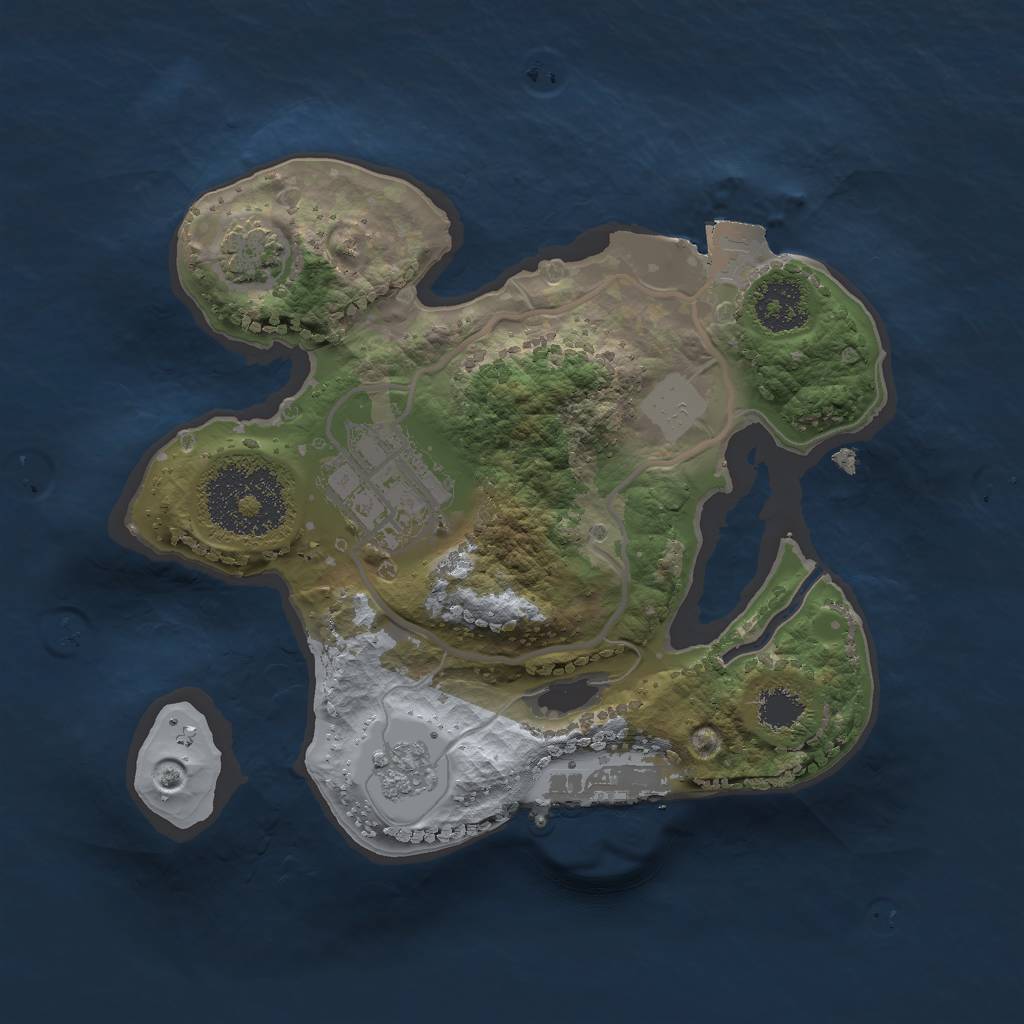 Rust Map: Procedural Map, Size: 2000, Seed: 969101514, 7 Monuments