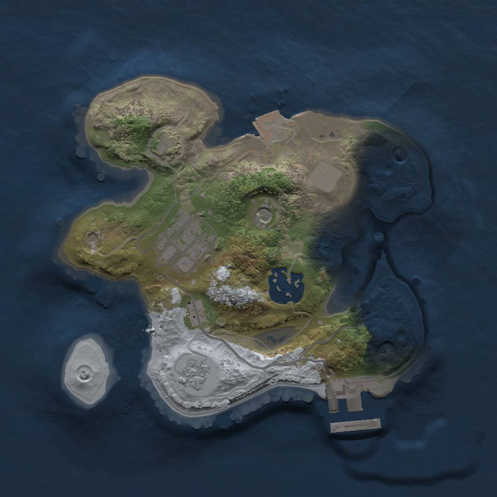 Rust Map: Procedural Map, Size: 2000, Seed: 969101514, 7 Monuments