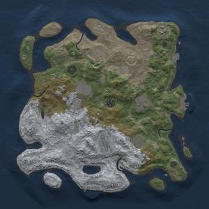 Thumbnail Rust Map: Procedural Map, Size: 3500, Seed: 1218144292, 16 Monuments