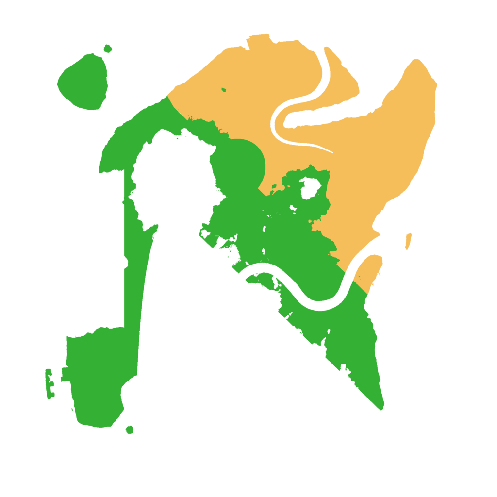 Biome Rust Map: Procedural Map, Size: 2500, Seed: 1039248152
