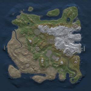 Thumbnail Rust Map: Procedural Map, Size: 3500, Seed: 533162802, 13 Monuments