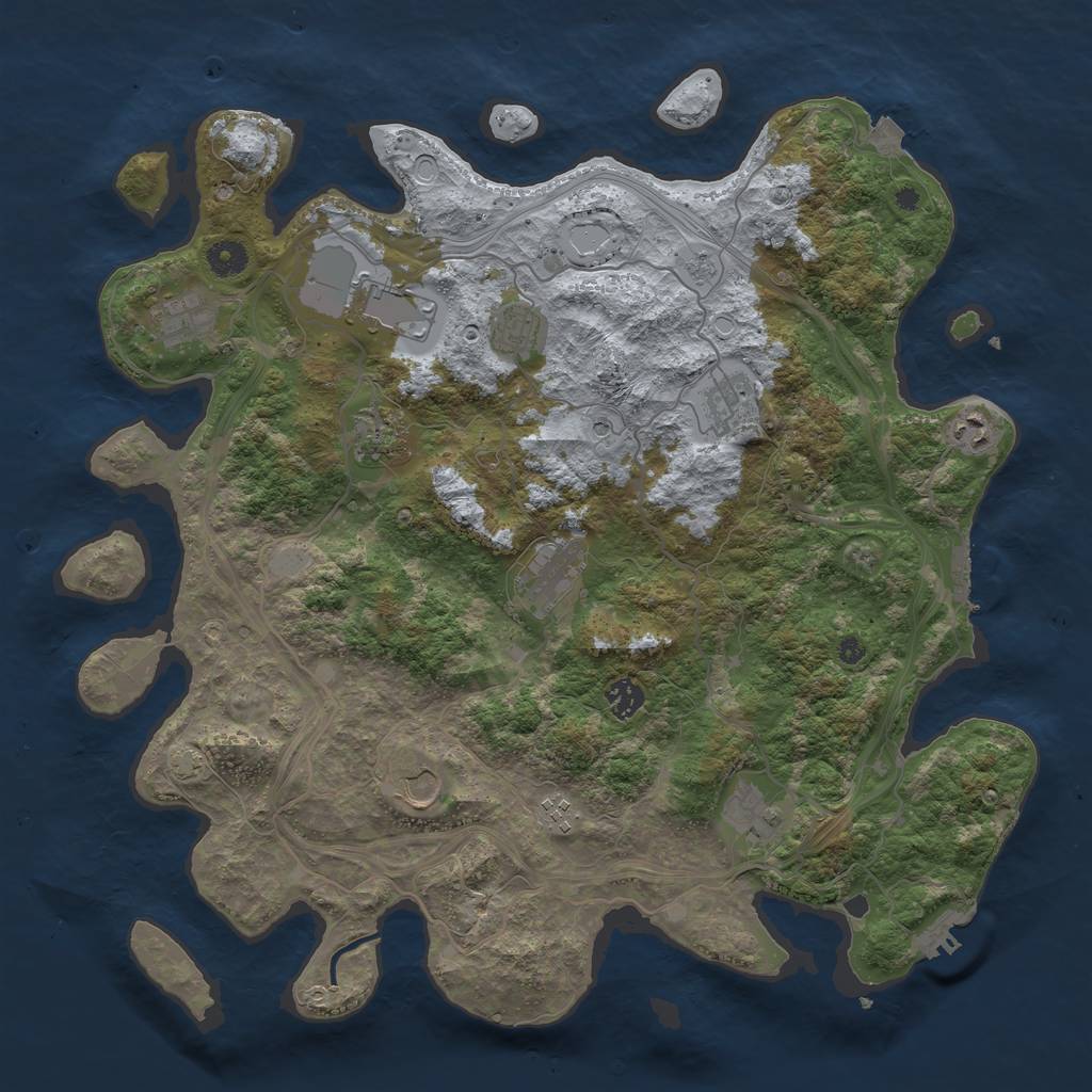 Rust Map: Procedural Map, Size: 4250, Seed: 7224, 19 Monuments