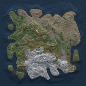 Thumbnail Rust Map: Procedural Map, Size: 3700, Seed: 2106453214, 17 Monuments