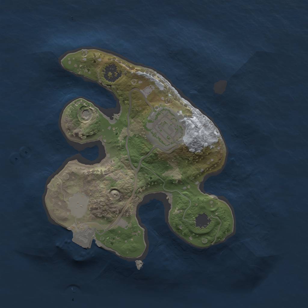 Rust Map: Procedural Map, Size: 1800, Seed: 671357949, 4 Monuments