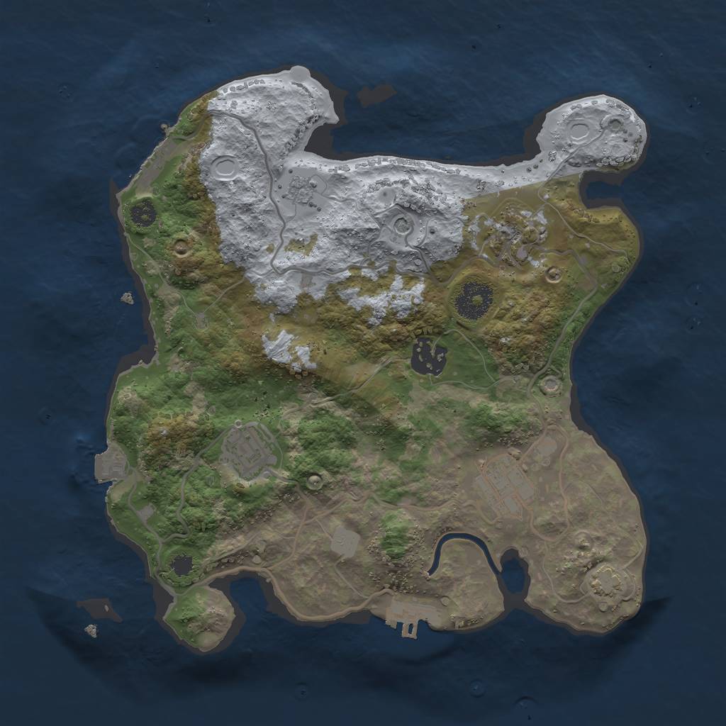 Rust Map: Procedural Map, Size: 2900, Seed: 595180432, 12 Monuments