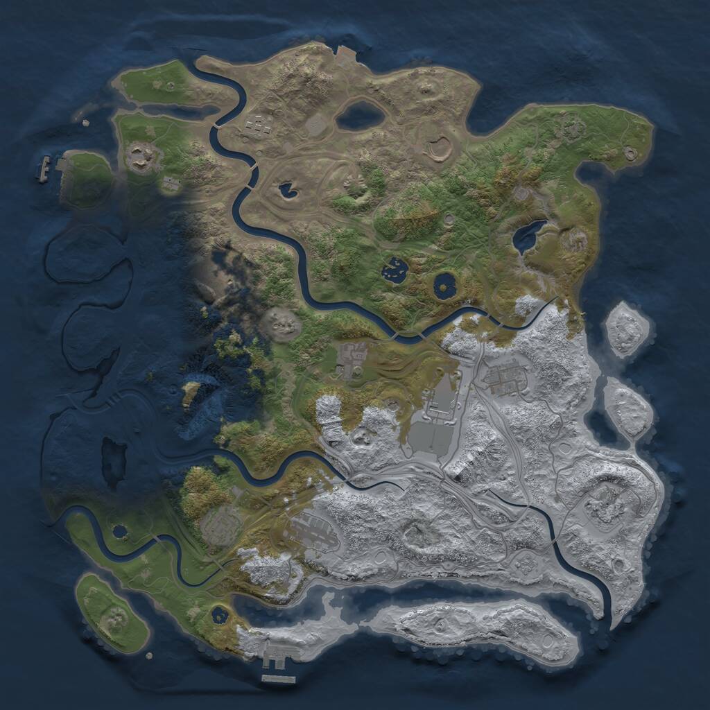 Rust Map: Procedural Map, Size: 4250, Seed: 820175, 17 Monuments