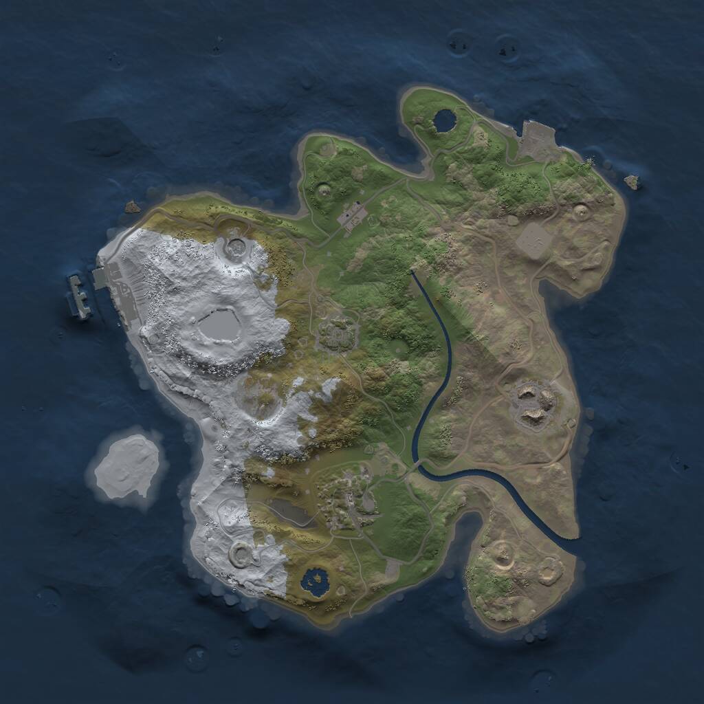 Rust Map: Procedural Map, Size: 2500, Seed: 191137, 6 Monuments