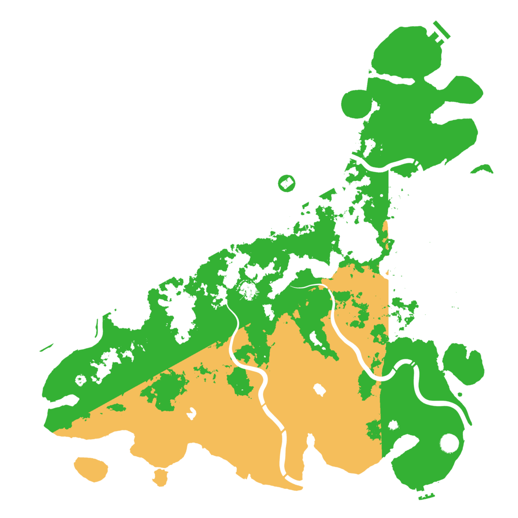 Biome Rust Map: Procedural Map, Size: 4800, Seed: 12464