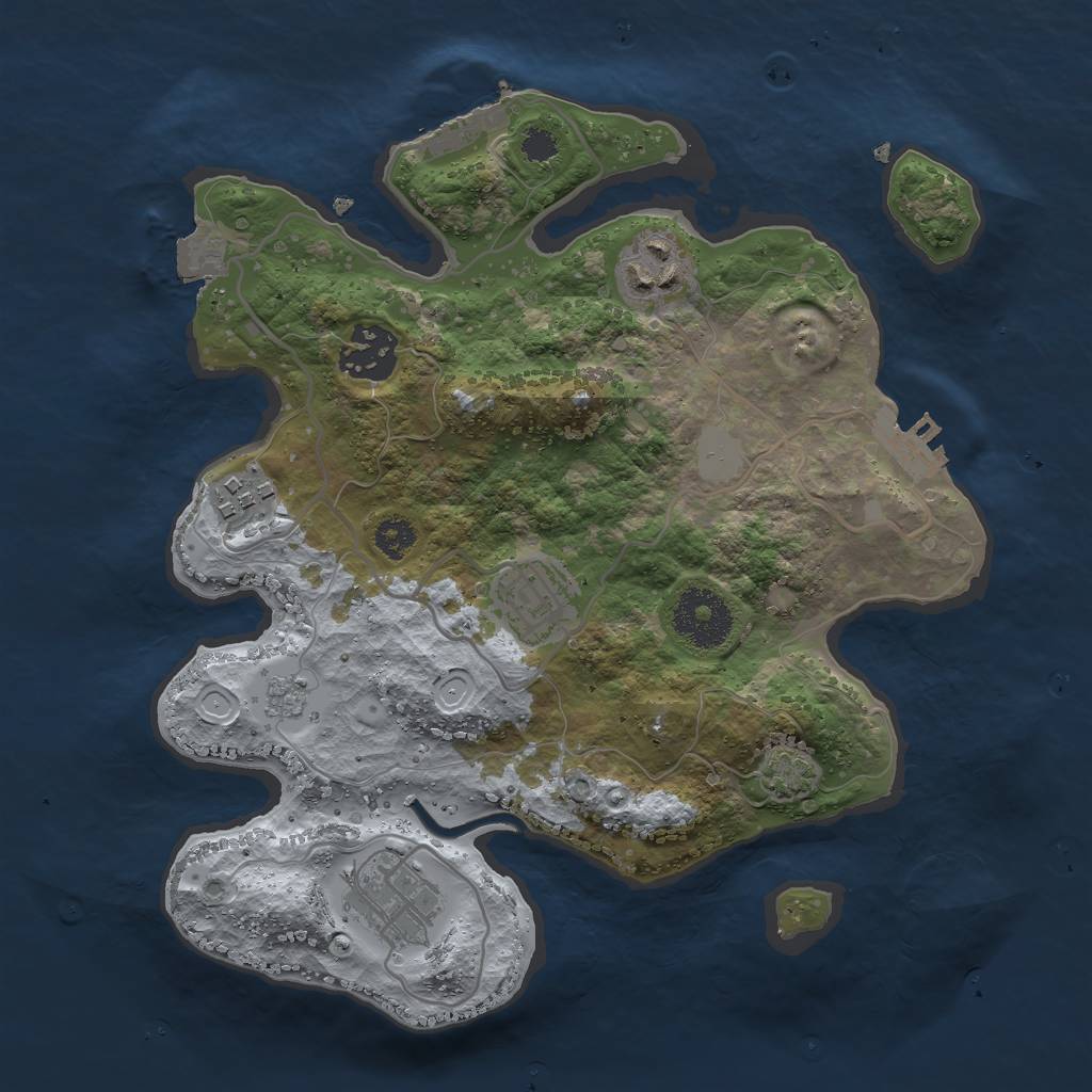 Rust Map: Procedural Map, Size: 2800, Seed: 1789299913, 12 Monuments