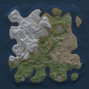 Thumbnail Rust Map: Procedural Map, Size: 3500, Seed: 1939461235, 17 Monuments