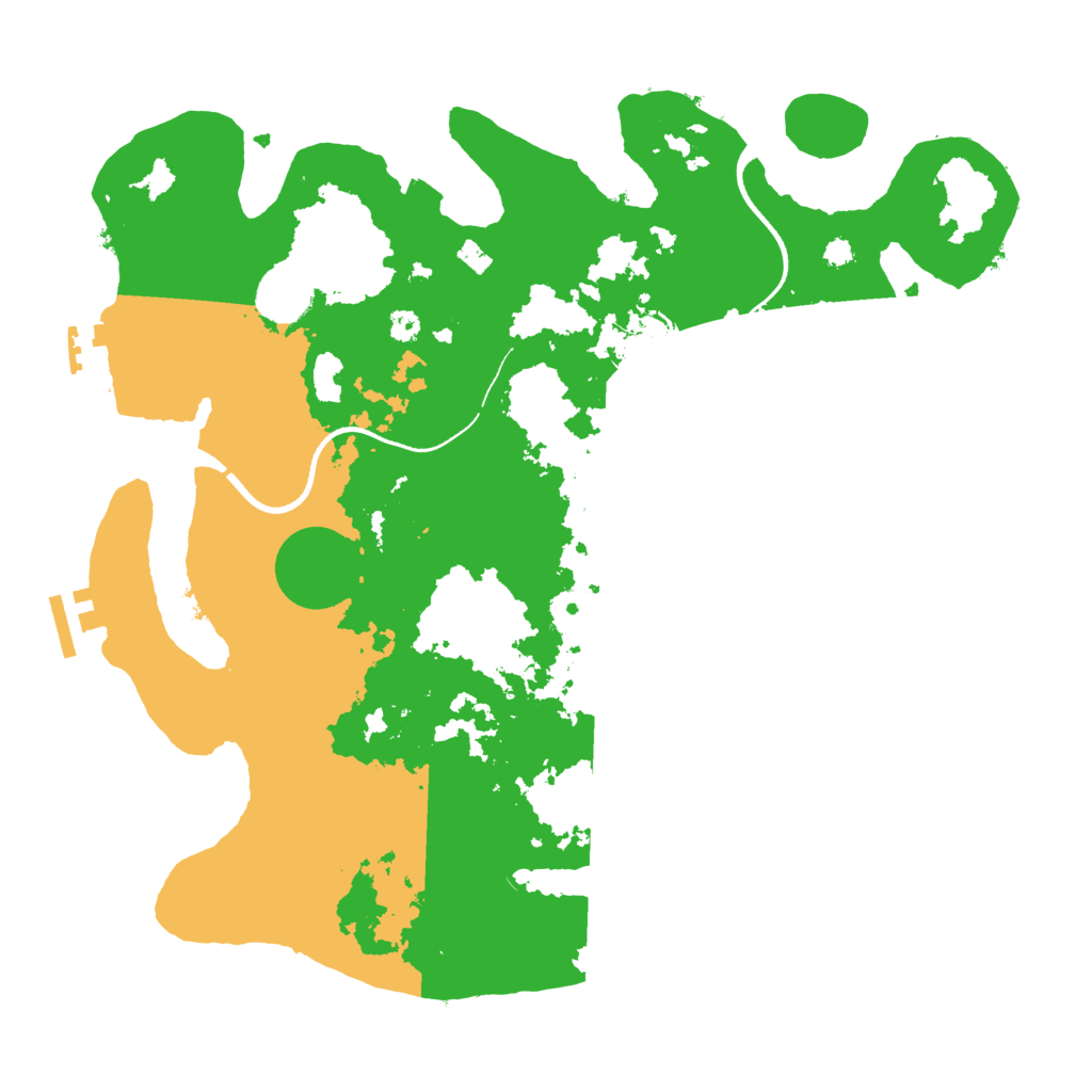 Biome Rust Map: Procedural Map, Size: 3500, Seed: 300300