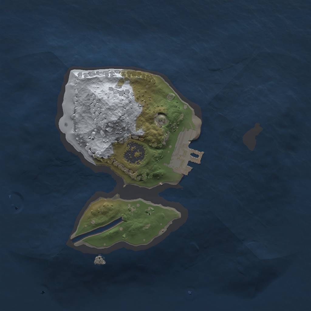 Rust Map: Procedural Map, Size: 1500, Seed: 215432583, 4 Monuments