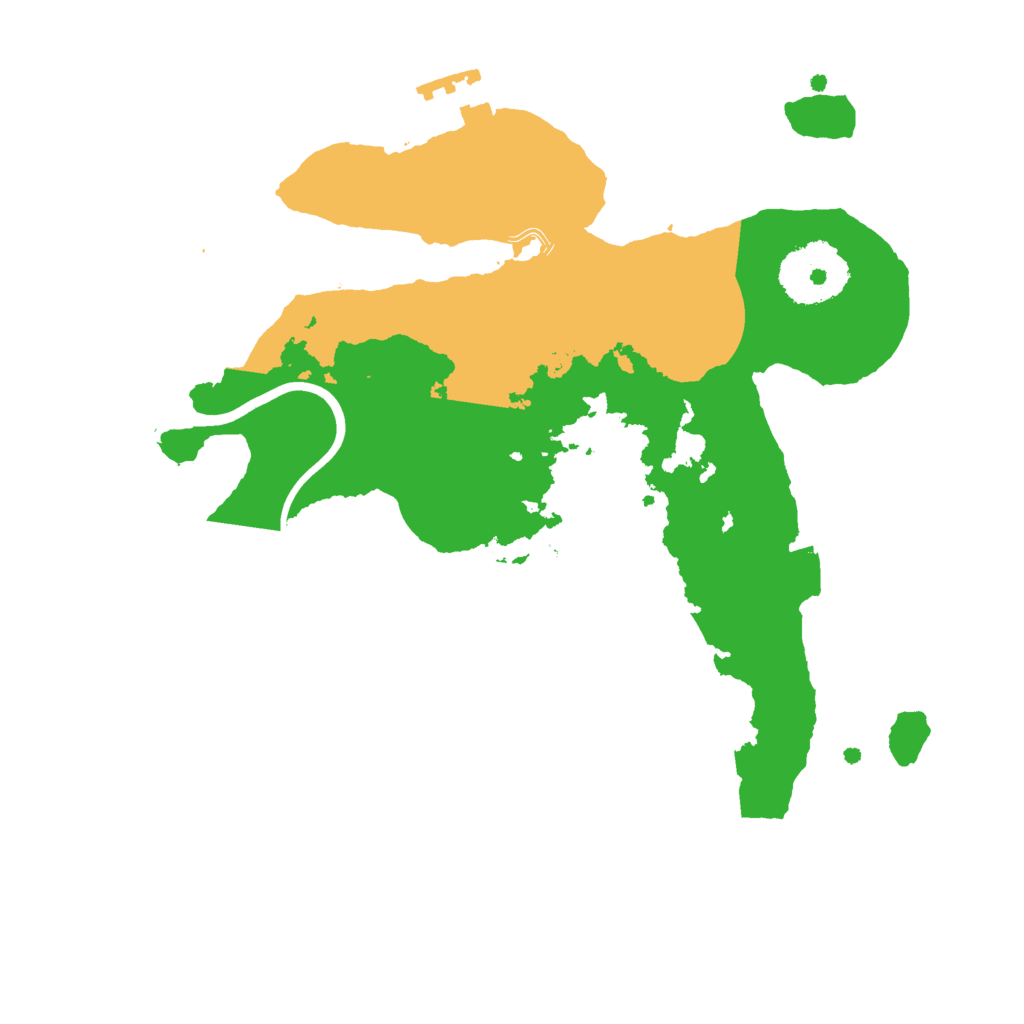 Biome Rust Map: Procedural Map, Size: 2400, Seed: 1607512493