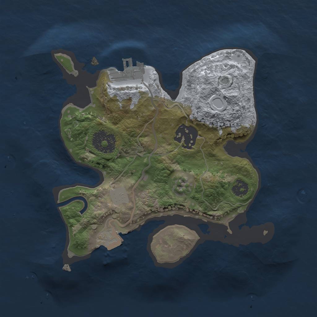Rust Map: Procedural Map, Size: 2014, Seed: 13825, 5 Monuments