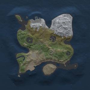 Thumbnail Rust Map: Procedural Map, Size: 2014, Seed: 13825, 5 Monuments