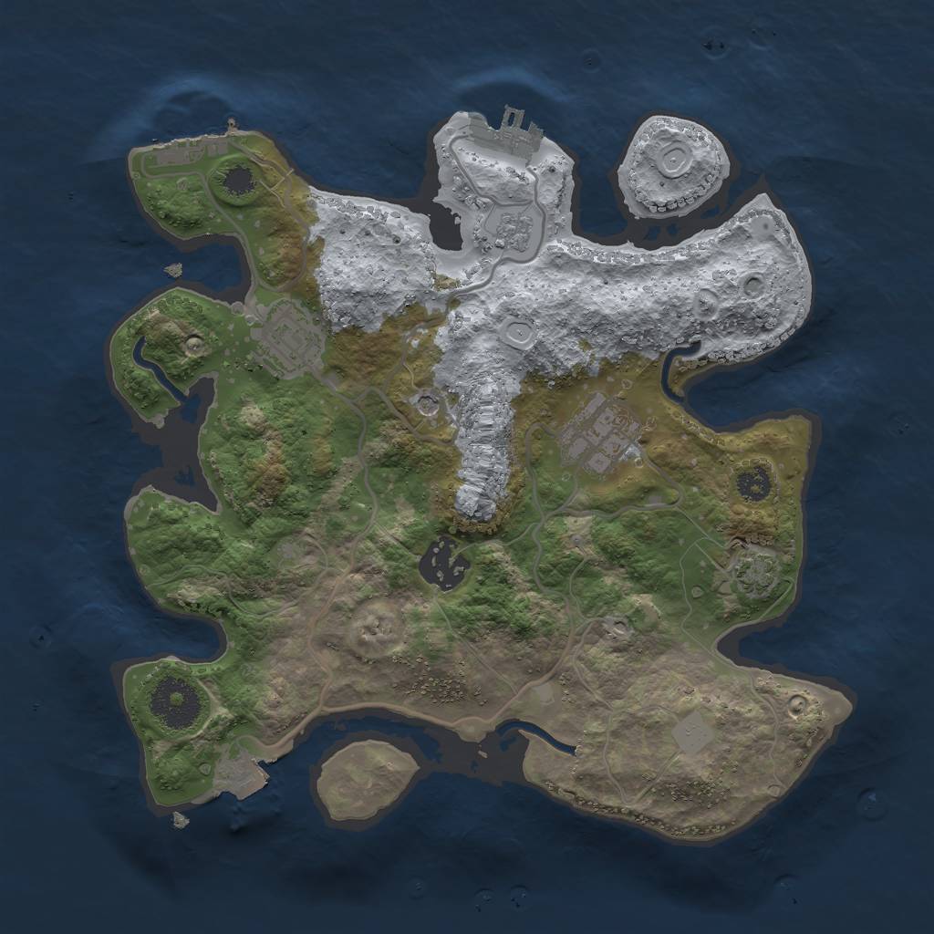 Rust Map: Procedural Map, Size: 2823, Seed: 13825, 11 Monuments