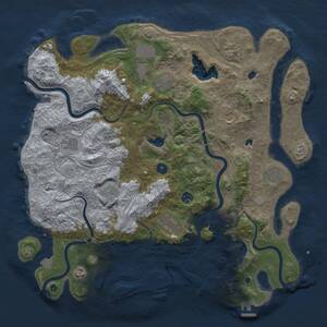 Thumbnail Rust Map: Procedural Map, Size: 4500, Seed: 1684775753, 17 Monuments