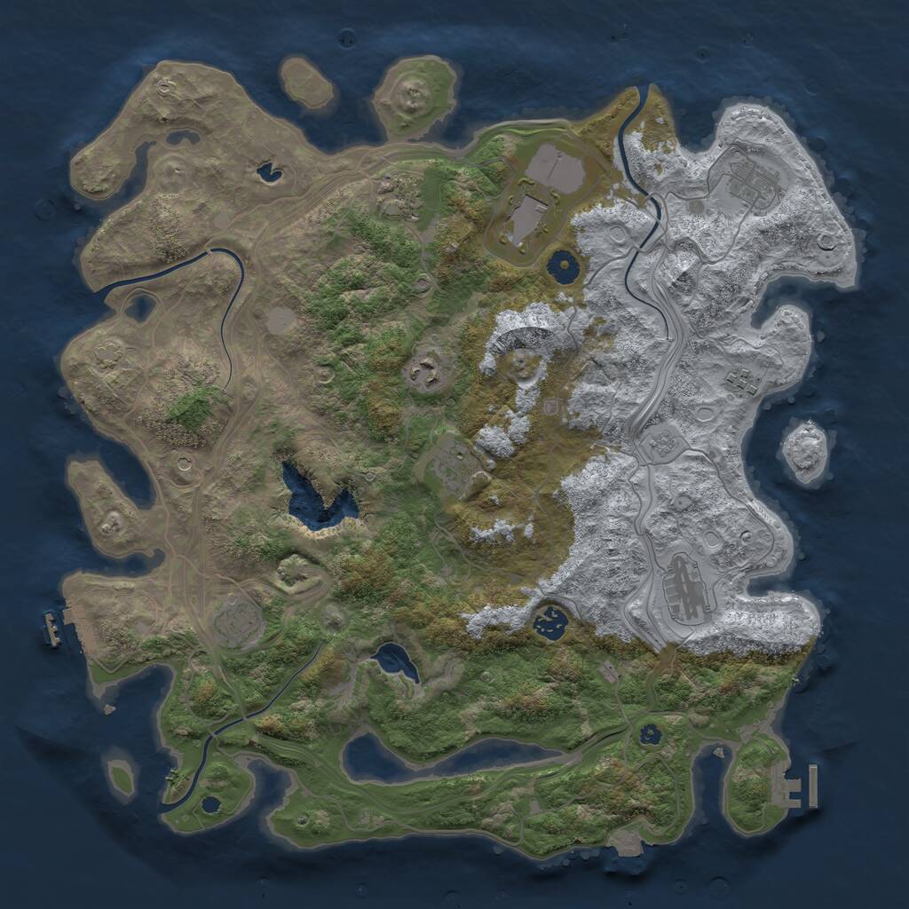 Rust Map: Procedural Map, Size: 4250, Seed: 952325054, 15 Monuments