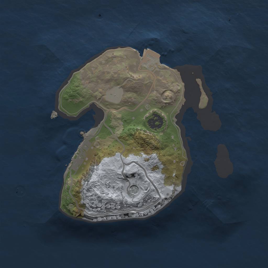 Rust Map: Procedural Map, Size: 1800, Seed: 44444, 5 Monuments