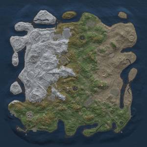 Thumbnail Rust Map: Procedural Map, Size: 4500, Seed: 363717173, 19 Monuments