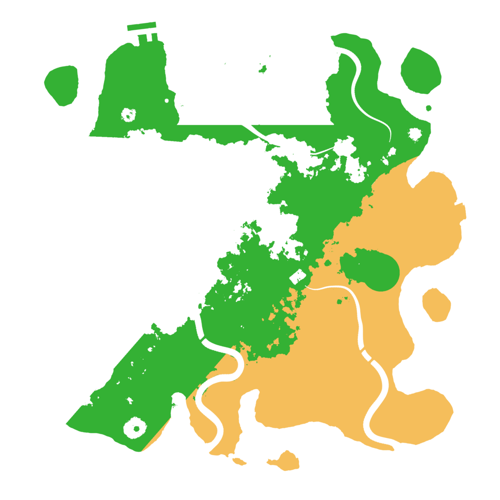 Biome Rust Map: Procedural Map, Size: 3500, Seed: 76653275