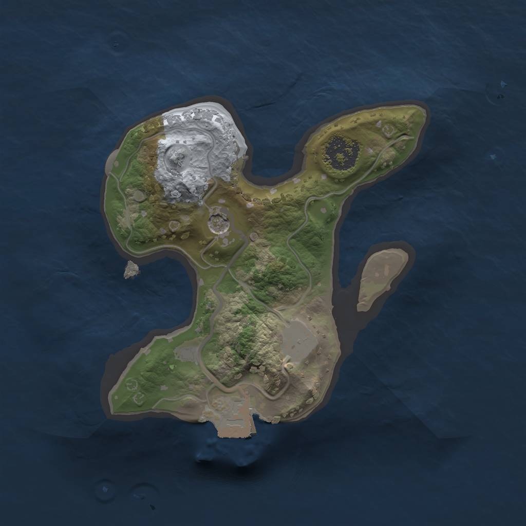 Rust Map: Procedural Map, Size: 1600, Seed: 4707, 4 Monuments