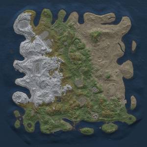 Thumbnail Rust Map: Procedural Map, Size: 4500, Seed: 56123, 19 Monuments